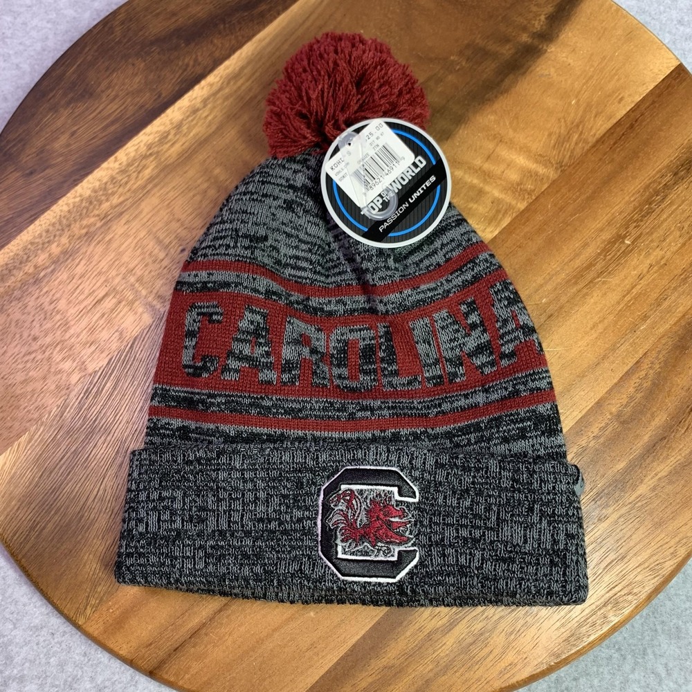 South Carolina Gamecocks Hat Cap Mens One Size Gray NCAA Beanie Top Of The World